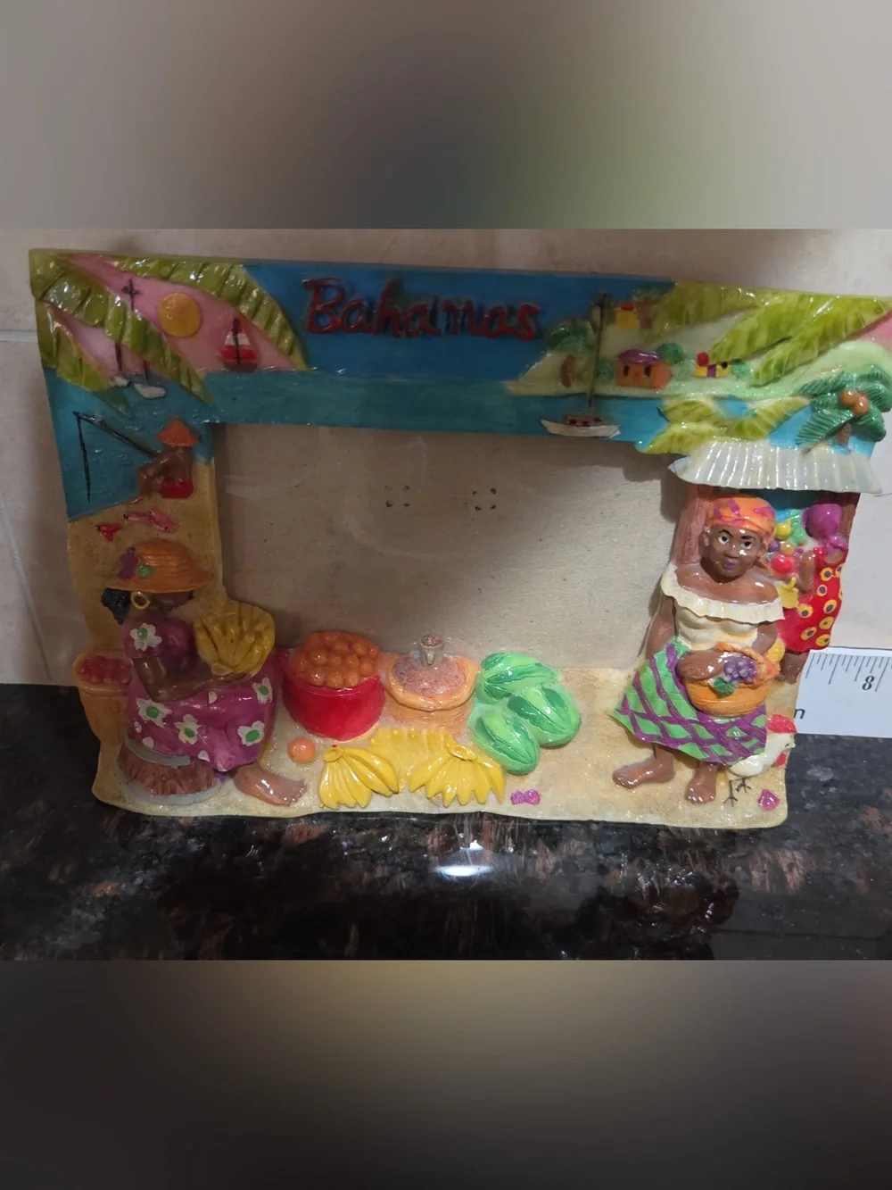 Bahamas Tropical Market Photo Frame - Colorful Multicolor Kids Decor